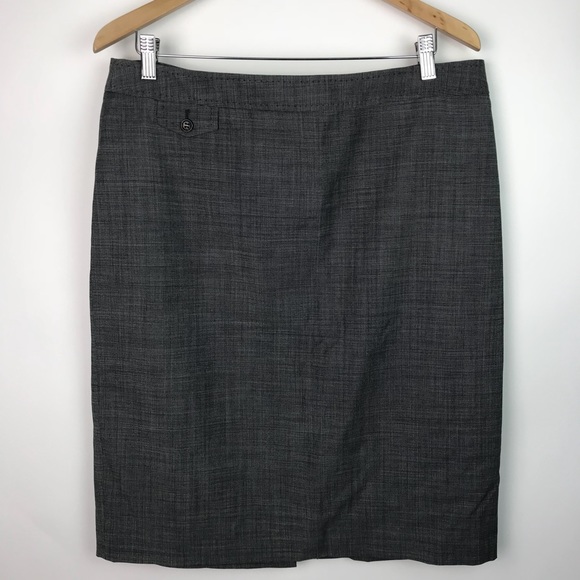 Talbots Gray Chambray Skirt SUIT 14 AX52 - Picture 5 of 8